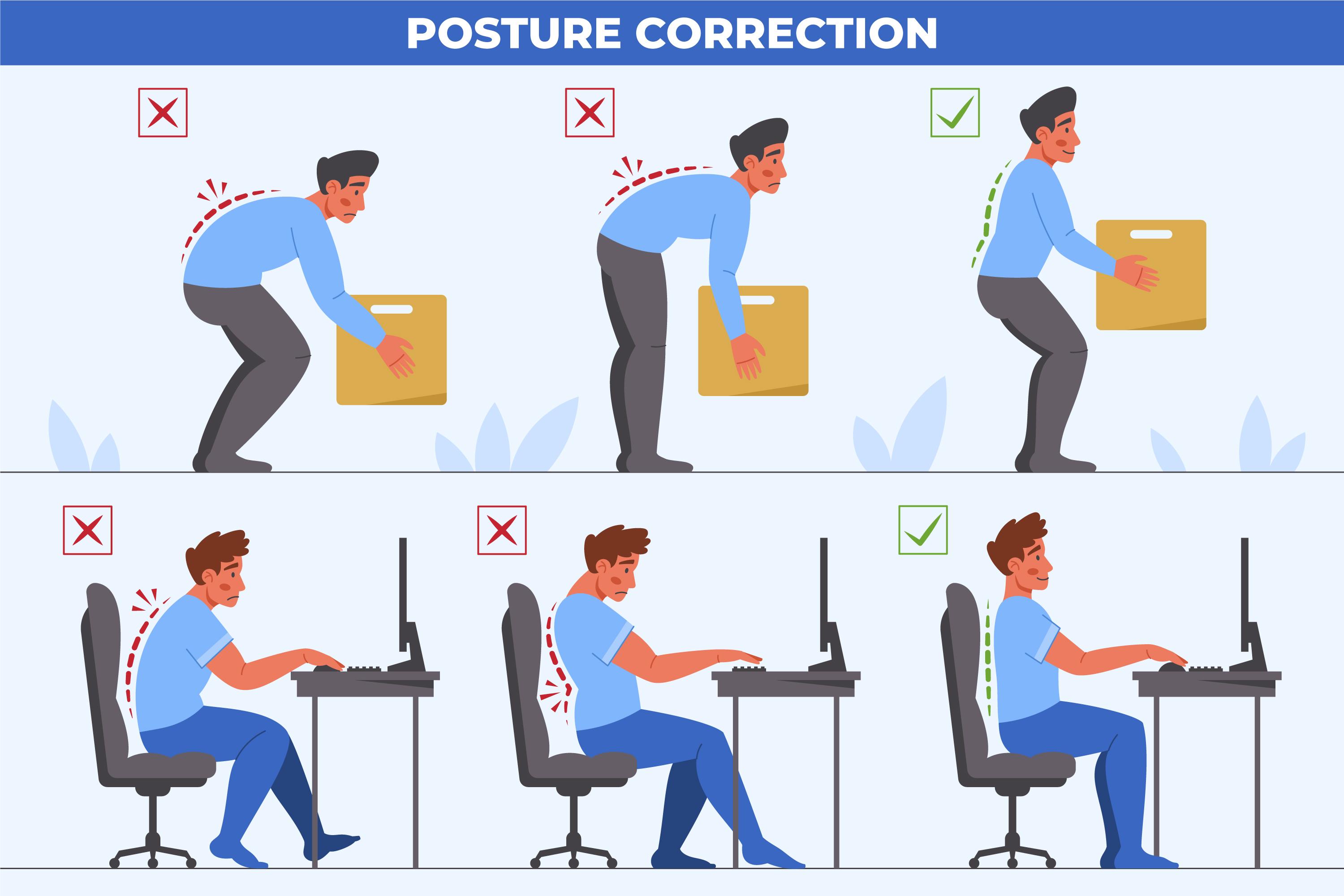 adoptez de bonnes postures pour la mantention manuelle vous aidera a préserver votre dos.